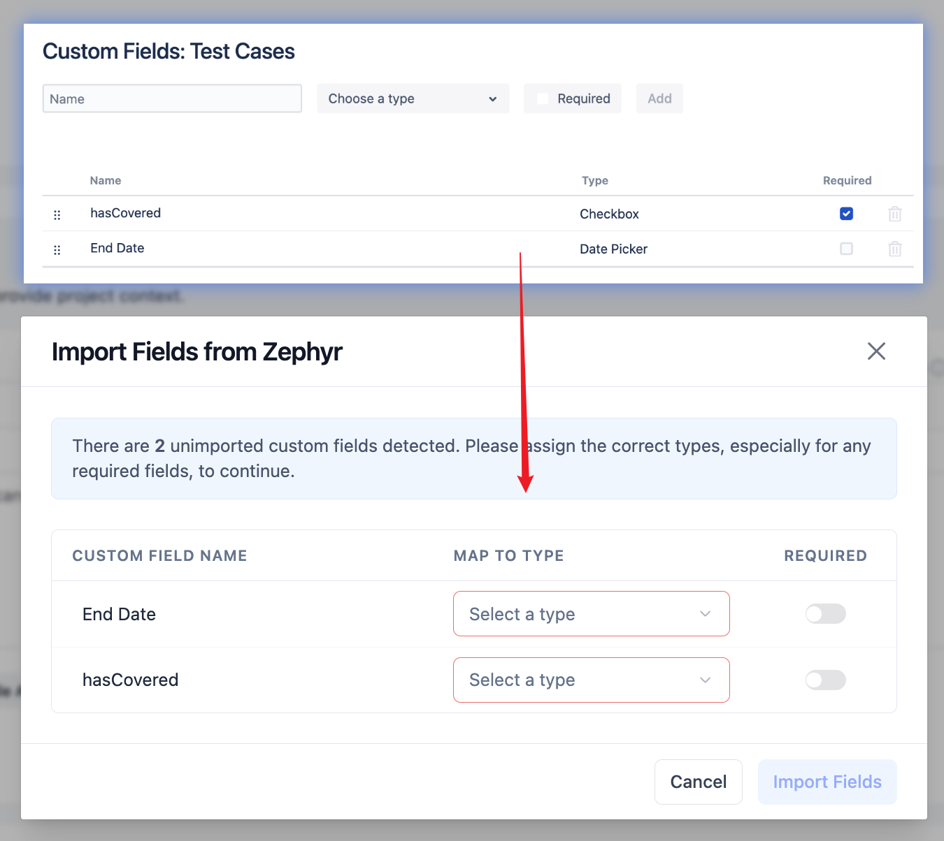 Space Settings navigation to Custom Field Mappings